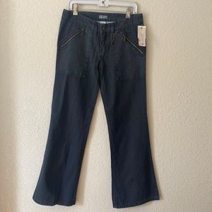 NWT Y2K BILLABONG UTILITY JEANS WIDE LEG BIG POCKET MID TO LOW RISE